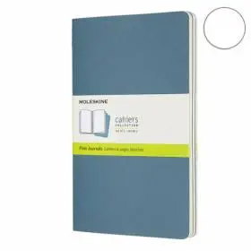 Средний Блокнот Moleskine Cahier (3 шт) Чистые Листы Живой Голубой