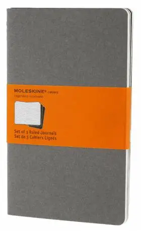 Средняя тетрадь (3 шт) Moleskine Cahier серая Линия