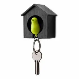 Ключниця настінна і брелок для ключів Qualy Sparrow Green