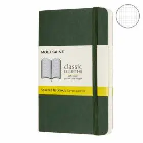 Блокнот Moleskine Classic Кишеньковий Клітка Миртовий Зелений М&#39;який