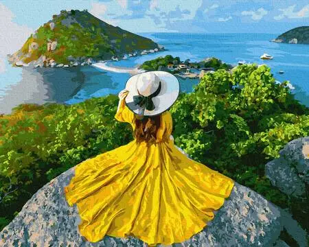 Картина по номерам Девушка-солнце 40x50 см