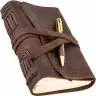 Кожаный блокнот Comfy Strap A5 Коричневый в линию + ручка