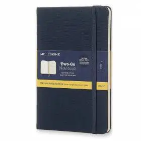 Середній блокнот Moleskine Two-Go Медіум Синій Лінія /Чисті аркуші