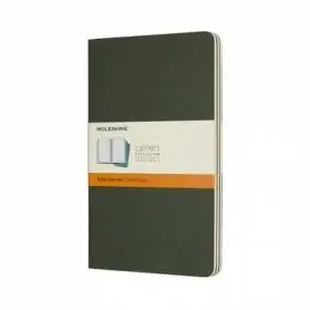 Средняя тетрадь (3 шт) Moleskine Cahier зеленая Линия