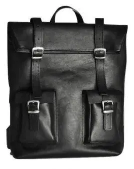 Рюкзак из кожи JIZUZ Mount Black из гладкой кожи