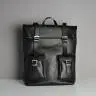 Рюкзак из кожи JIZUZ Mount Black из гладкой кожи