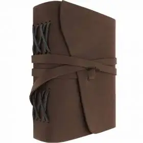Кожаный блокнот Comfy Strap B6 Темно - коричневый в линию
