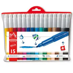 Набор Акварельных Фломастеров Caran d'Ache Fancolor Maxi Блистер 15 цветов