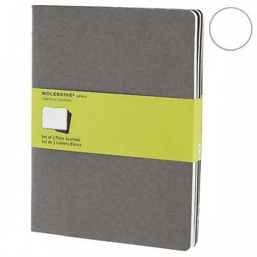 Велика зошит (3 шт) Moleskine Cahier сіра Чисті аркуші