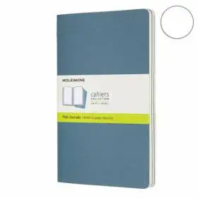 Большой Блокнот Moleskine Cahier (3 шт) Чистые Листы Живой Голубой