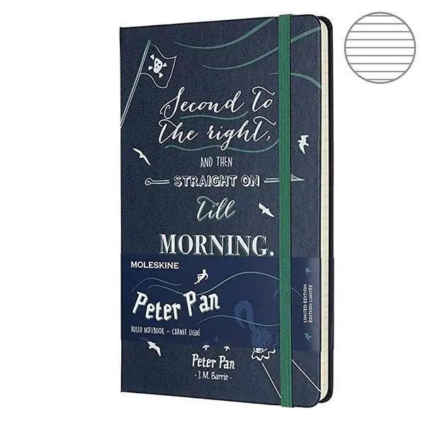 Средний блокнот Moleskine Peter Pan Твердая обложка Синий Линия