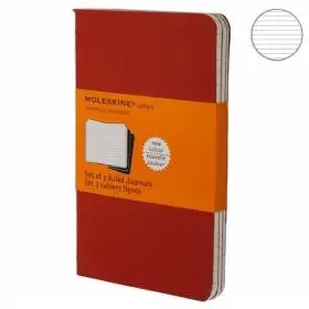 Набір зошитів Moleskine Cahier (3шт) A6 Бордовий Лінія