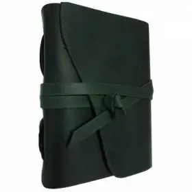 Кожаный блокнот Comfy Strap B6 Зеленый чистые листы