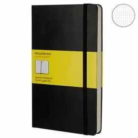 Средний блокнот Moleskine Classic Твердая обложка Черный Клетка