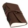 Шкіряний блокнот Comfy Strap A6 Кричневий чисті сторінки