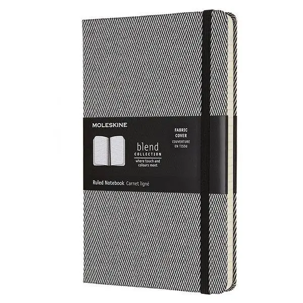Средний блокнот Moleskine Blend Твердая обложка Черный Линия Канва