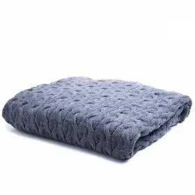 Плед Decorlab Коси сірі з вовни