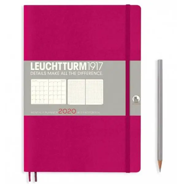 Ежемесячник с заметками Leuchtturm1917 Composition Мягкая обложка Ягодный 2020 (360044)