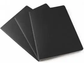 Большая тетрадь (3 шт) Moleskine Cahier черная Чистые листы