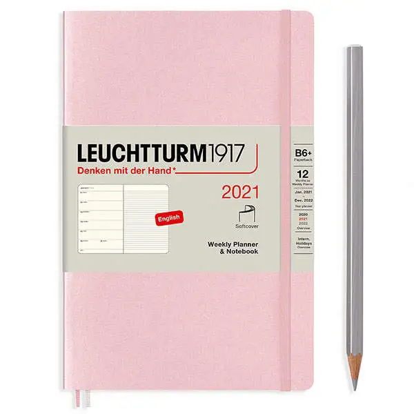 Средний Еженедельник с Заметками Leuchtturm1917 Paperback B6+ Мягкий Powder 2021