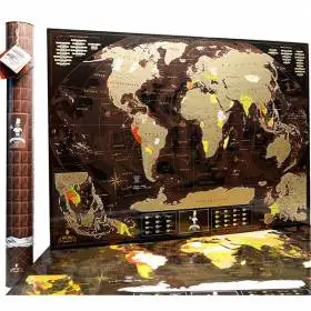 Скретч карта мира My Map Chocolate edition ENG в тубусе