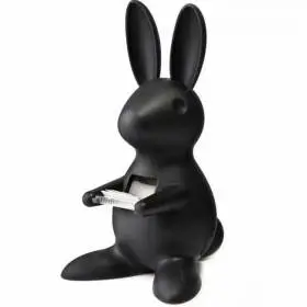 Диспенсер для скотча Qualy Desk Bunny Черный