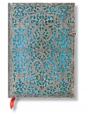 Средний блокнот Paperblanks Серебряная Филигрань Лазурный Линия