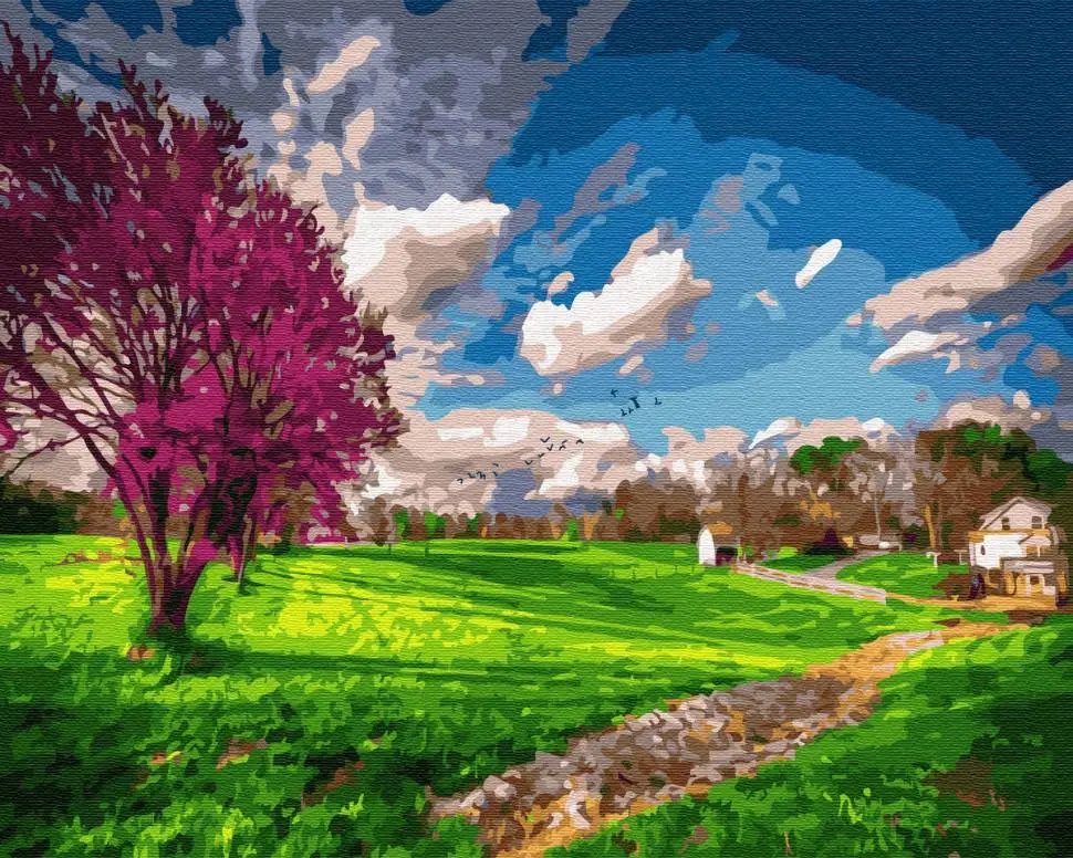 Картина по номерам Времена года: весна 40x50 см