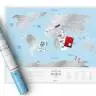 Скретч-карта світу англійською Silver Travel Map