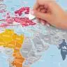 Скретч-карта світу англійською Silver Travel Map