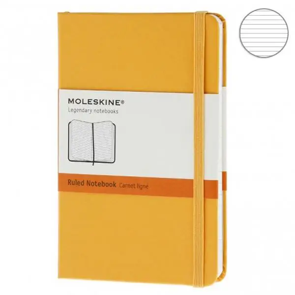 Карманный блокнот Moleskine Classic Твердая обложка Желтый Линия