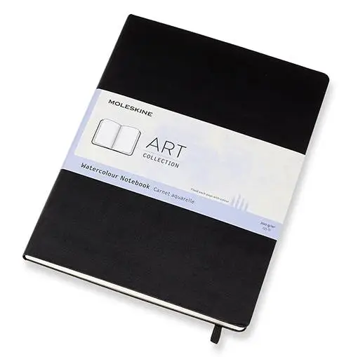 Большой Блокнот Moleskine Art А4 Акварель Черный