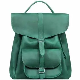 Кожаный женский рюкзак Dekey Classic Изумрудный
