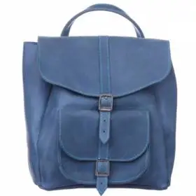Кожаный женский рюкзак Dekey Classic Индиго