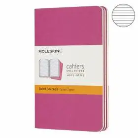 Большой Блокнот Moleskine Cahier (3 шт) Линия Кинетический Розовый