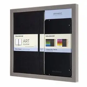 Подарочный набор Moleskine Art (Средний Блокнот для Рисования + 12 Акварельных Карандашей)