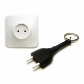 Держатель ключей + брелок Qualy Unplug Черный