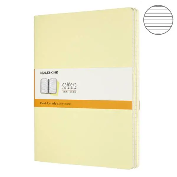 Блокнот Moleskine Cahier Большой Линия Нежный Желтый