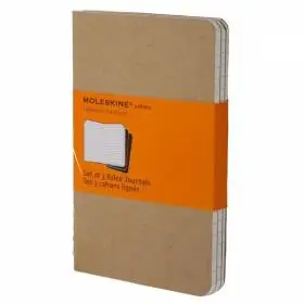 Кишенькова зошит (3 шт) Moleskine Cahier бежева Лінія