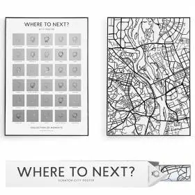 Скретч постер Travel Book City Poster Where To Next