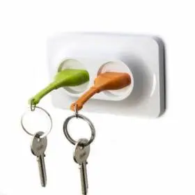 Держатель ключей двойной + брелоки Qualy Unplug Оранжевый-Зеленый