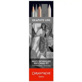 Набір Caran d&#39;Ache Artist Graphite Line для малювання Метал. бокс 11 предметів