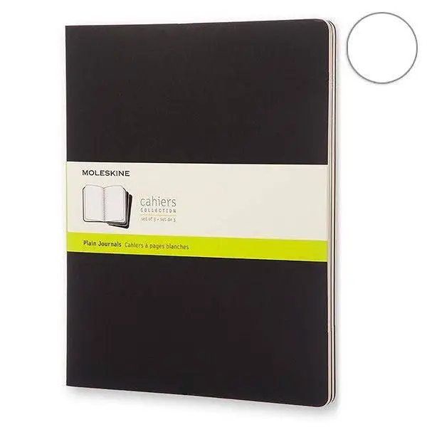 Большой Блокнот Moleskine Cahier XXL Черный Чистые Листы