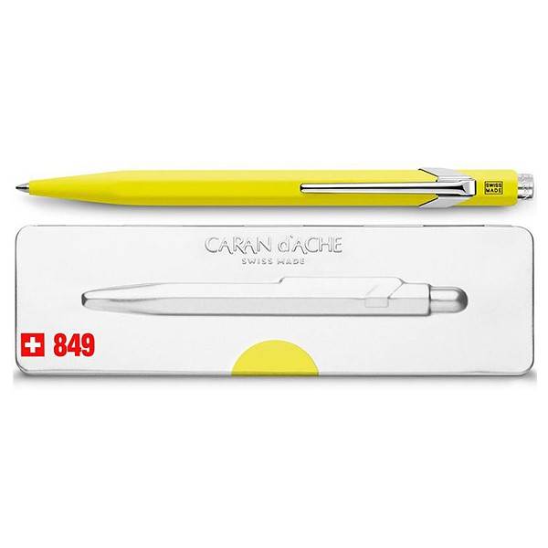 Ручка Caran d'Ache 849 Pop Line Fluorescent Жовта + футляр