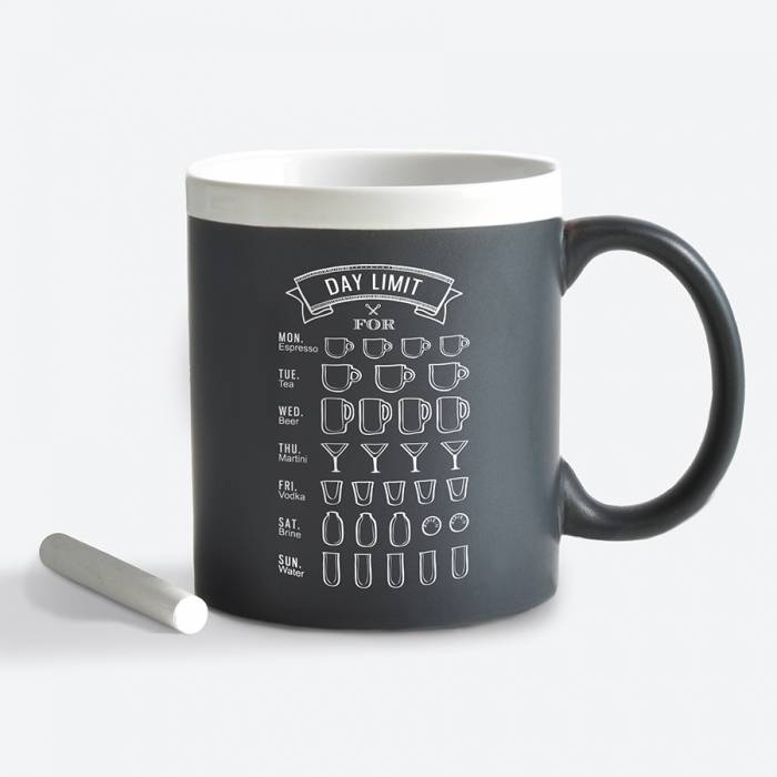 Gifty Чашка с мелом Day Limit White 320 мл (442-010)