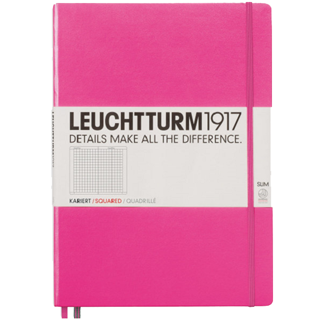 Блокнот Leuchtturm1917 MasterSlim Розовый Клетка (340937)