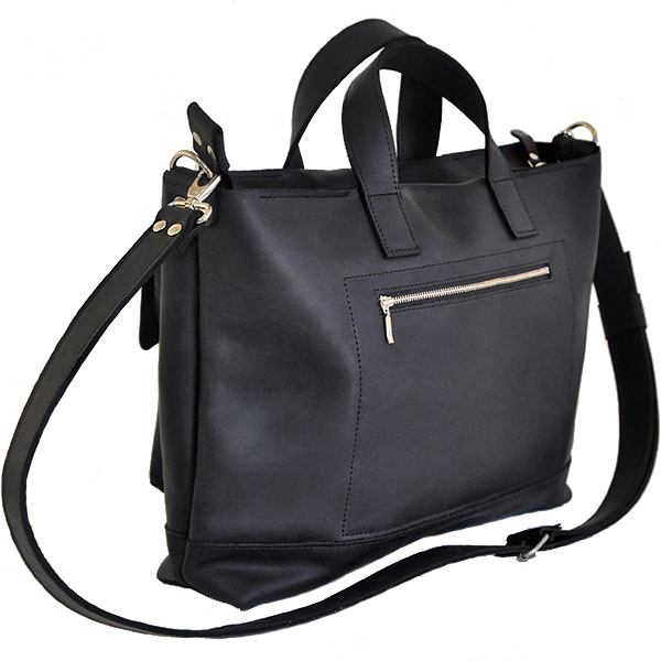 Кожаный мужской портфель AV2 Черный (B660)