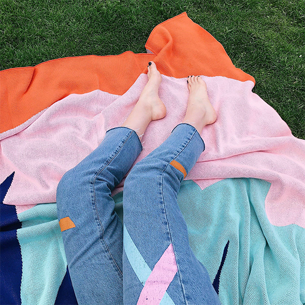 Плед из хлопка Woolkrafts Sunset 140х200 см