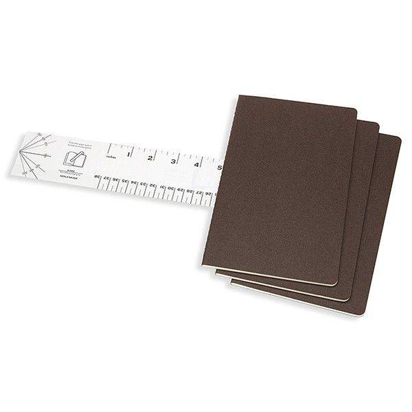 Средний блокнот Moleskine Cahier (3 шт) Коричневый Линия