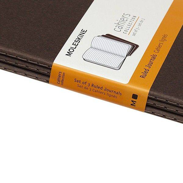 Средний блокнот Moleskine Cahier (3 шт) Коричневый Линия